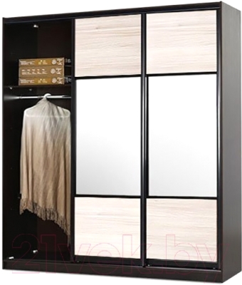 Шкаф-купе Евва 24 VHG.01 / АЭП ШК.3 01 (шамони/венге глянец)