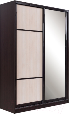 Шкаф-купе Евва 16 VHG.02 / АЭП ШК.2 01 (шамони/венге глянец) - фото