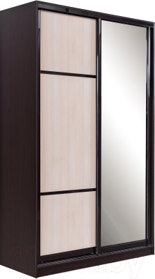 Шкаф-купе Евва 14 VHG.02 / АЭП ШК.2 02 (шамони/венге глянец) - фото