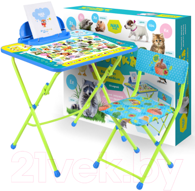 Комплект мебели с детским столом Ника КУ2/ПА Пушистая азбука