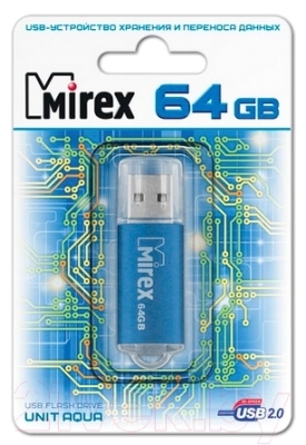 Usb flash накопитель Mirex Unit Aqua 64GB (13600-FMUAQU64)