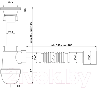 Сифон Ани Пласт Ани C0515