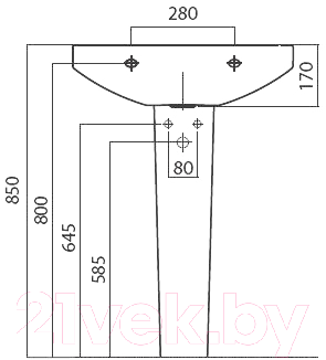 Пьедестал AM.PM Inspire (C504910WH)