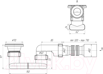 Сифон Ани Пласт Ани E015
