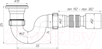 Сифон Ани Пласт Ани E115