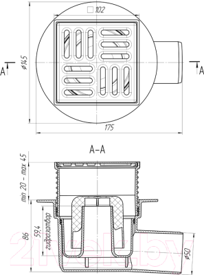 Трап для душа Ани Пласт TA5602