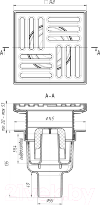 Трап для душа Ани Пласт TA5712
