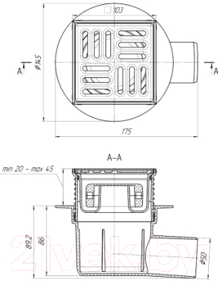 Трап для душа Ани Пласт TQ5602