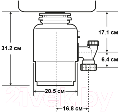 Измельчитель отходов InSinkErator Evolution 100-2B (с пневмокнопкой)