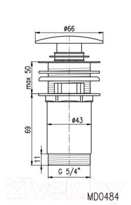 Донный клапан Slezak RAV MD0484SM