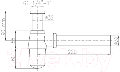 Сифон Slezak RAV MD0545SM
