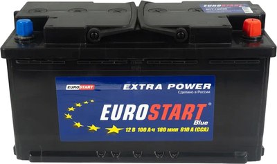 Автомобильный аккумулятор Eurostart Blue R+ 6СТ-100NR - фото