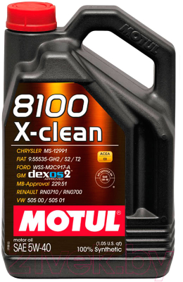 Моторное масло Motul 8100 X-clean 5W40 / 102051 - фото