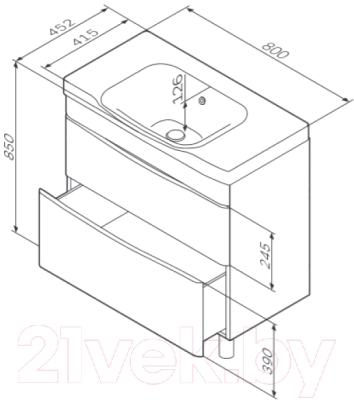 Тумба под умывальник AM.PM Like M80FSX0802WG