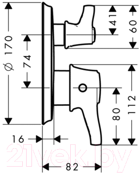 Смеситель Hansgrohe Ecostat Classic 15753000