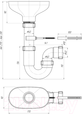 Сифон Ани Пласт Ани DR0100