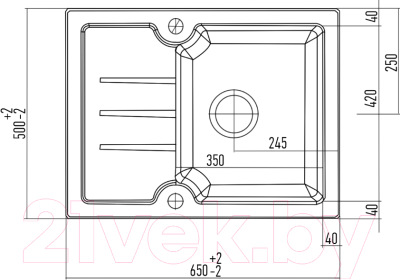 Мойка кухонная Kuppersberg Modena 1B1D