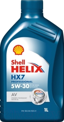 Моторное масло Shell Helix HX7 5W30 Professional AV - фото