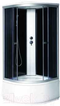 Душевая кабина Coliseum Simple T-90 (черный/тонированное стекло) - фото