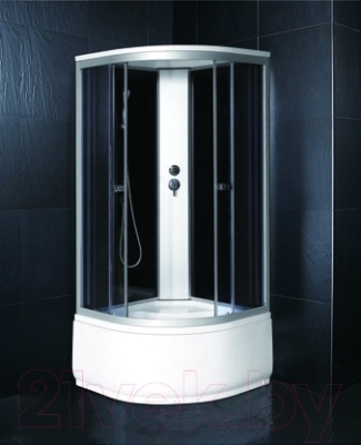 Душевая кабина Coliseum Simple T-90 (черный/тонированное стекло)