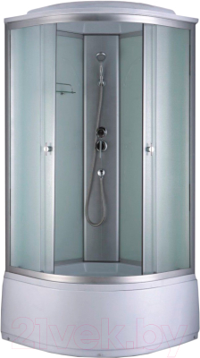 Душевая кабина Coliseum Simple T-100 (белый/матовое стекло) - фото