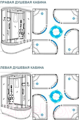 Душевая кабина Coliseum Simple T-120 L (белый/матовое стекло)