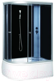 Душевая кабина Coliseum Simple T-120 R (черный/тонированное стекло) - фото