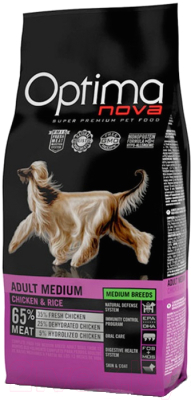 Сухой корм для собак Optimanova Adult Medium Chicken & Rice - фото