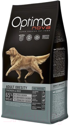 Сухой корм для собак Optimanova Adult Obesity Chicken & Rice - фото
