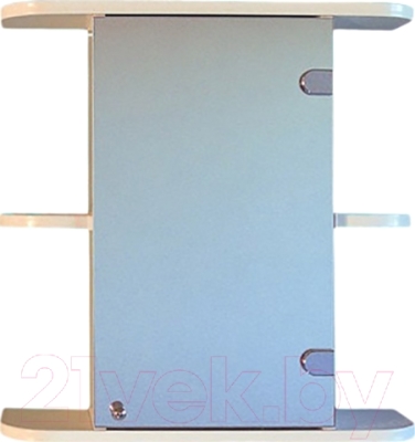 Шкаф с зеркалом для ванной СанитаМебель Камелия-03.60 (правый, белый) - фото