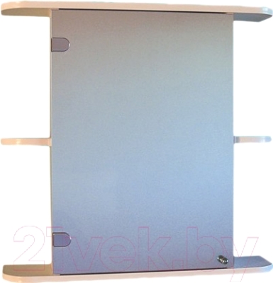 Шкаф с зеркалом для ванной СанитаМебель Камелия-05 (левый, белый) - фото