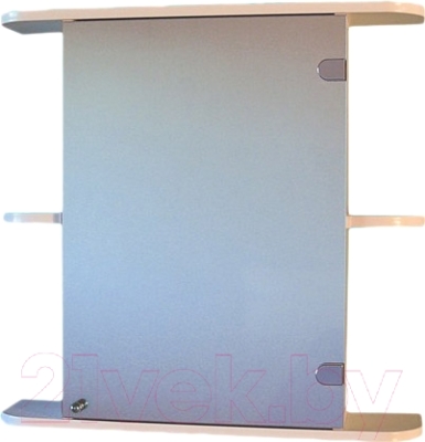 Шкаф с зеркалом для ванной СанитаМебель Камелия-05 (правый, белый) - фото