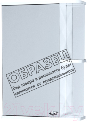 Шкаф с зеркалом для ванной СанитаМебель Камелия-09.50 (левый, белый) - фото