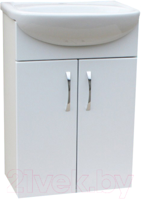 Тумба под умывальник СанитаМебель Камелия-62 Д2 (белый) - фото