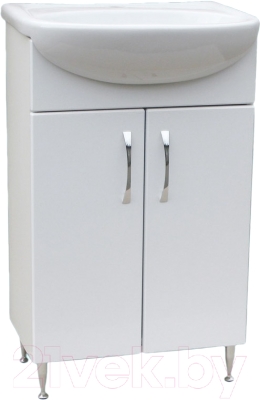 Тумба под умывальник СанитаМебель Камелия-62.12 Д2 (белый) - фото