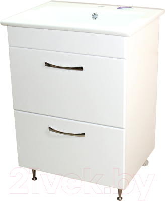 Тумба под умывальник СанитаМебель Камелия-64.79 Д2 (белый) - фото