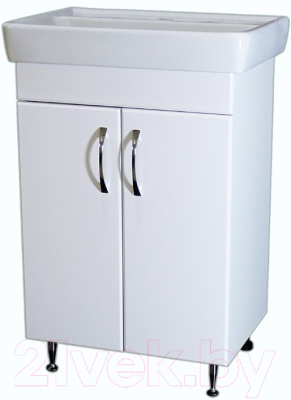 Тумба под умывальник СанитаМебель Камелия-64.89 Д2 (белый) - фото