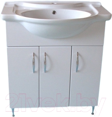 Тумба под умывальник СанитаМебель Камелия-67 Д2 (белый) - фото