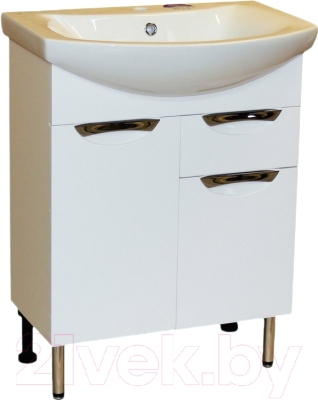 Тумба под умывальник СанитаМебель Камелия-65.31 Д3 (белый) - фото