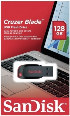 Usb flash накопитель SanDisk Cruzer Blade Black 128GB (SDCZ50-128G-B35)