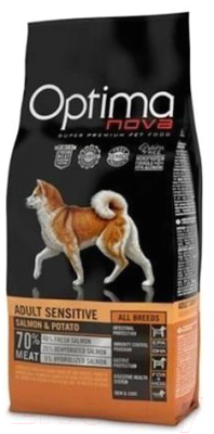 Сухой корм для собак Optimanova Adult Sensitive Salmon & Potato - фото
