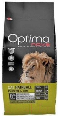 Сухой корм для кошек Optimanova Hairball Chicken & Rice - фото