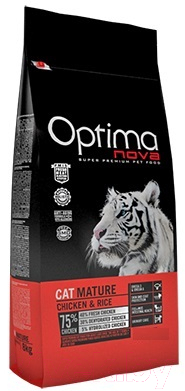 Сухой корм для кошек Optimanova Mature Chicken & Rice - фото