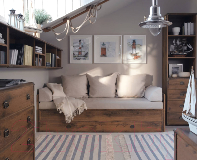 Стеллаж Black Red White Индиана JREG 4so/50