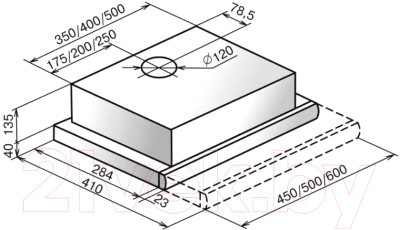 Вытяжка телескопическая Elikor Интегра 50П-400-В2Л