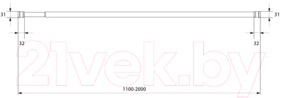 Карниз для ванны Milardo 010A200M14