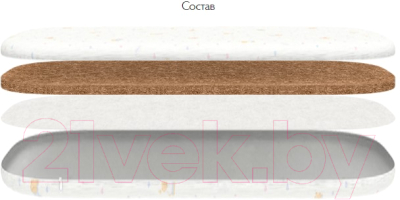 Матрас в кроватку Plitex Юниор Ю-780-01