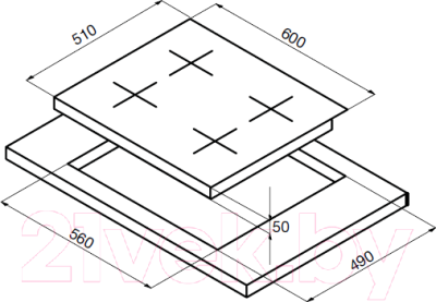 Электрическая варочная панель Korting HK 62051 B