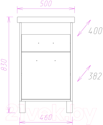 Тумба под умывальник Onika Натали 50.12 (105016)
