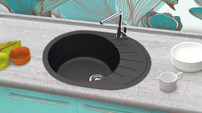 Мойка кухонная Berge BR-5801 (черный)